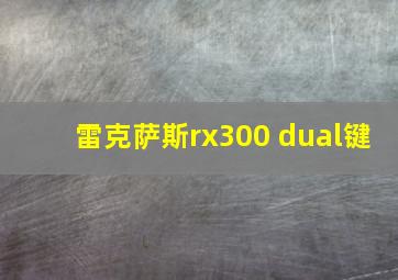 雷克萨斯rx300 dual键